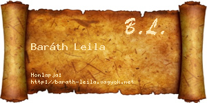 Baráth Leila névjegykártya